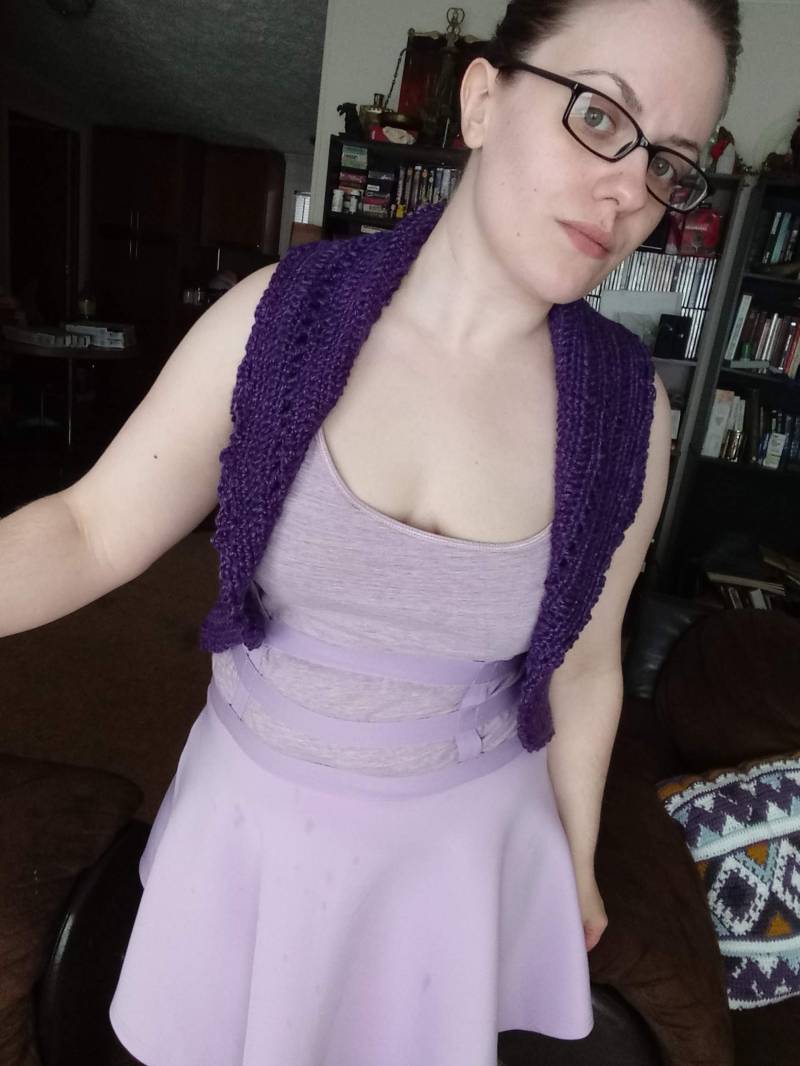 Lila Häkeln Kreis Weste von FeatherChakraCrafts