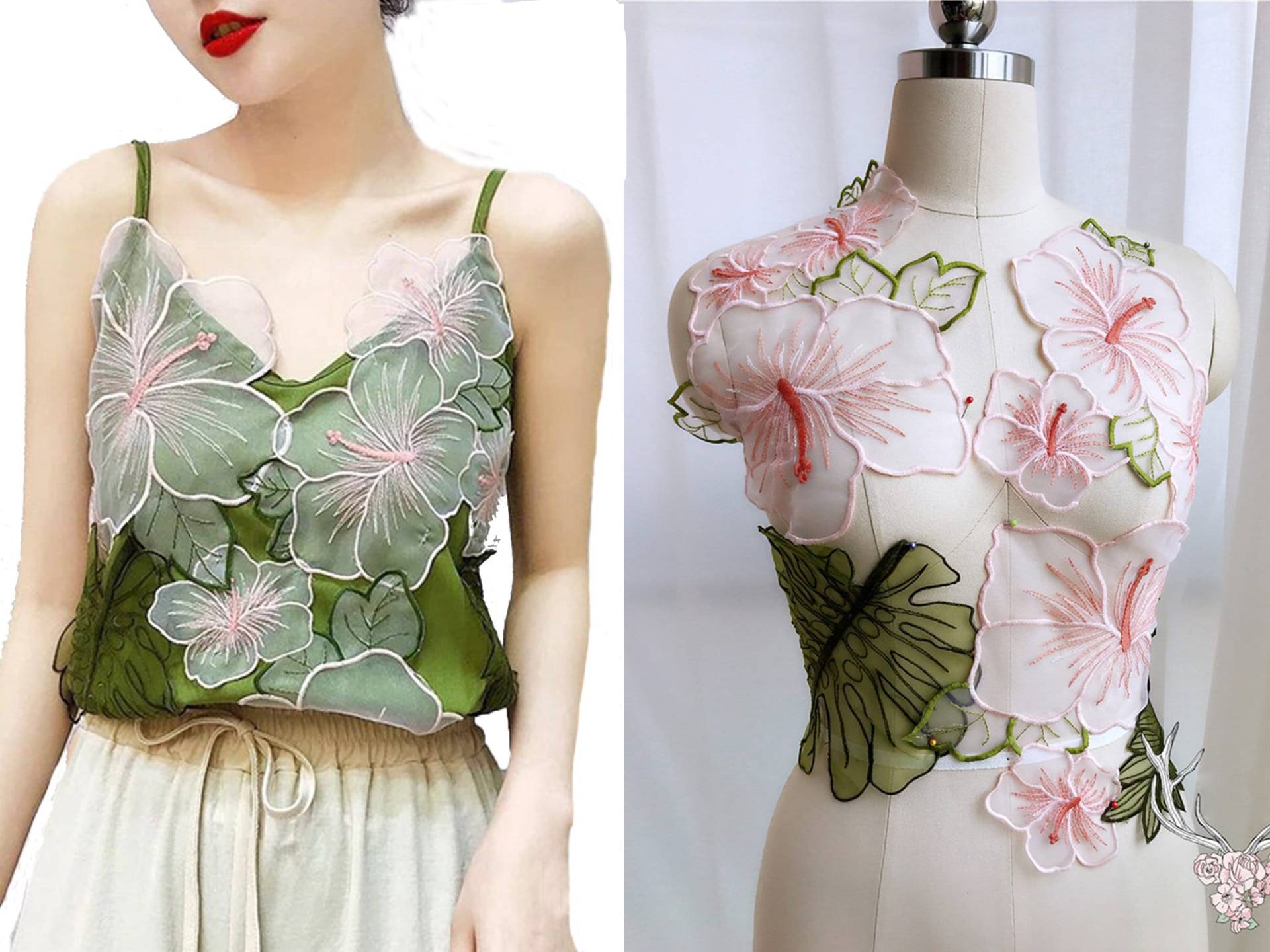 1 Satz Elegante Lotus Stickerei Spitze Applikation Blumen Patches Materialien Applikationen Nähen Auf Braut Hochzeit Abendkleid Kostüme Rock von FeatherCraft20