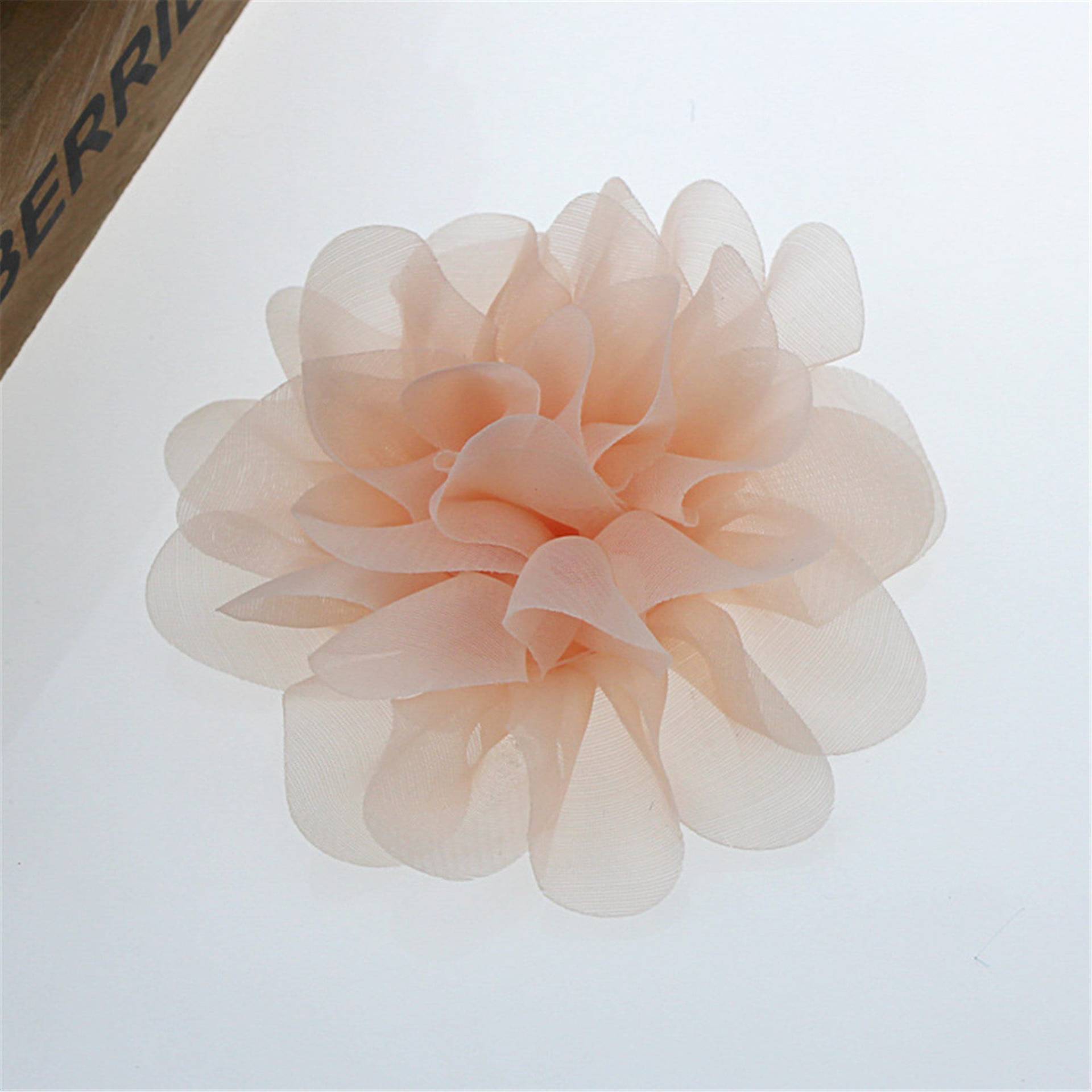 5 Stück 12cm 3D Blumen Chiffon Applikationen Aufnäher Handarbeit Spitze Motiv Mit Strass Nähen Auf Braut Hochzeit Abendkleid von FeatherCraft20