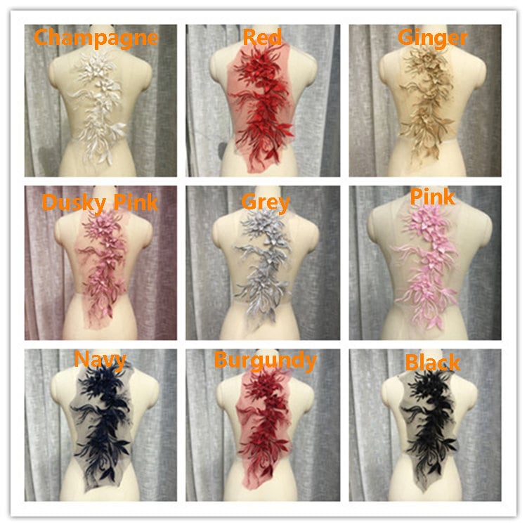 9 Farbe Blume Stickerei Spitze Applikation Motiv Materialien Mit Perle Spitzen-Patch Auf Braut Brautkleid Kleid Rock 1 Stück 9 Farbe Blume Stickerei Spitze Applikation Motiv Materialien Mit Perle Spitzen-Patch Auf Braut Brautkleid Kleid Rock 1 Stück von FeatherCraft20
