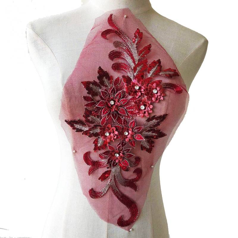 Burgund Pailletten Kristall Floral Spitze Applikation Stickerei Patch Nähen Auf Hochzeit Abendkleid Handwerk 1 Stück Burgund Pailletten Kristall Floral Spitze Applikation Stickerei Patch Nähen Auf Hochzeit Abendkleid Handwerk 1 Stück von FeatherCraft20