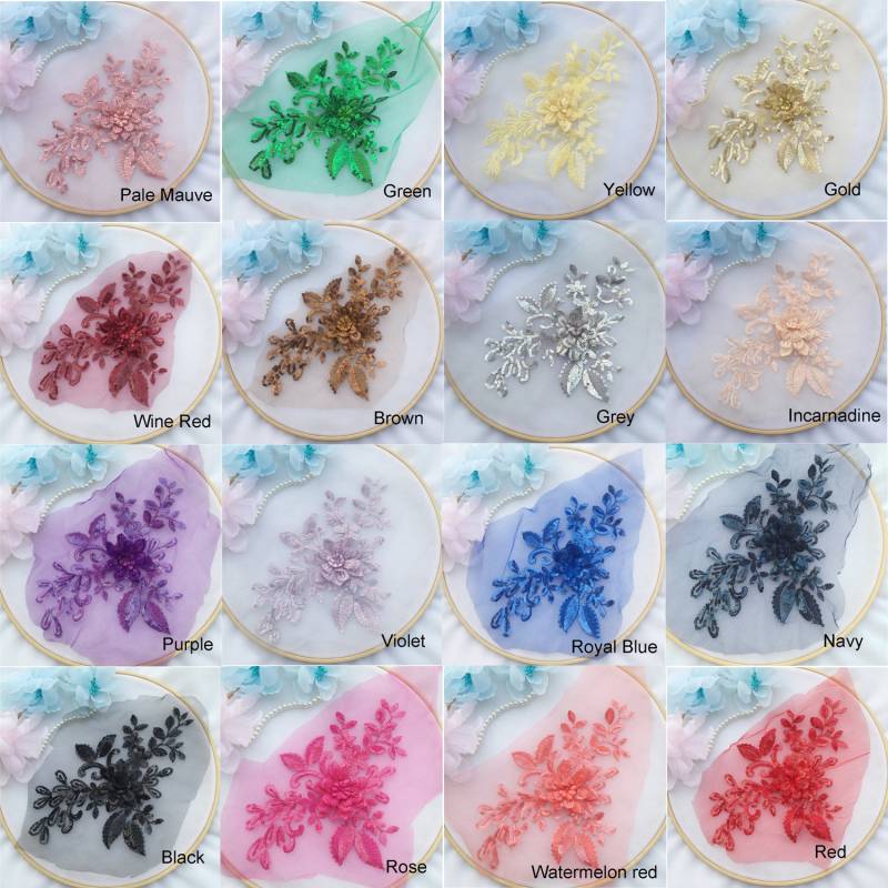 Elegante Pailletten Stickerei Spitze Applikation 3D Blumenspitze Motiv Aufnäher Materialien Applikationen Nähen Auf Brauthochzeit Abendkleid 1 Stück Elegante Pailletten Stickerei Spitze Applikation 3D Blumenspitze Motiv Aufnäher Materialien Applikationen Nähen Auf Brauthochzeit Abendkleid 1 Stück von FeatherCraft20