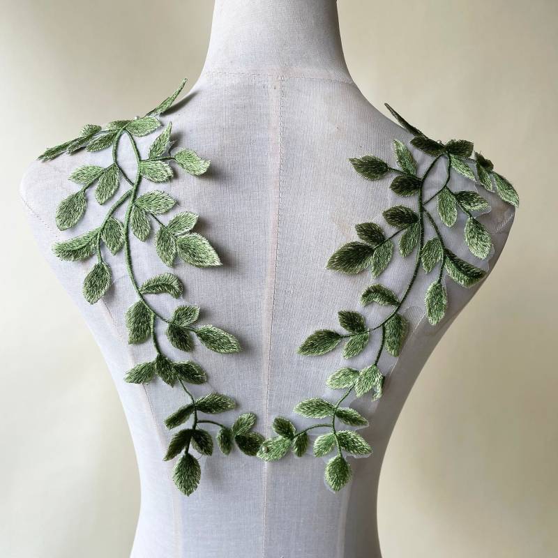 Grün Reben Stickerei Spitze Applikation Motiv Blätterwald Aufnäher Applikationen Nähen Auf Hochzeit Braut Abendkleid Kleid 1 Paar Grün Reben Stickerei Spitze Applikation Motiv Blätterwald Aufnäher Applikationen Nähen Auf Hochzeit Braut Abendkleid Kleid 1 Paar von FeatherCraft20