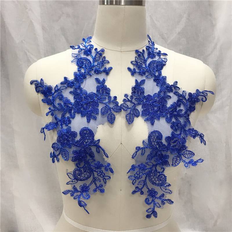 Mieder Corded Floral Bestickt Spitze Applikation Trims Patch Nähen Auf Braut Hochzeit Abendkleid Ballkleid 1 Paar von FeatherCraft20