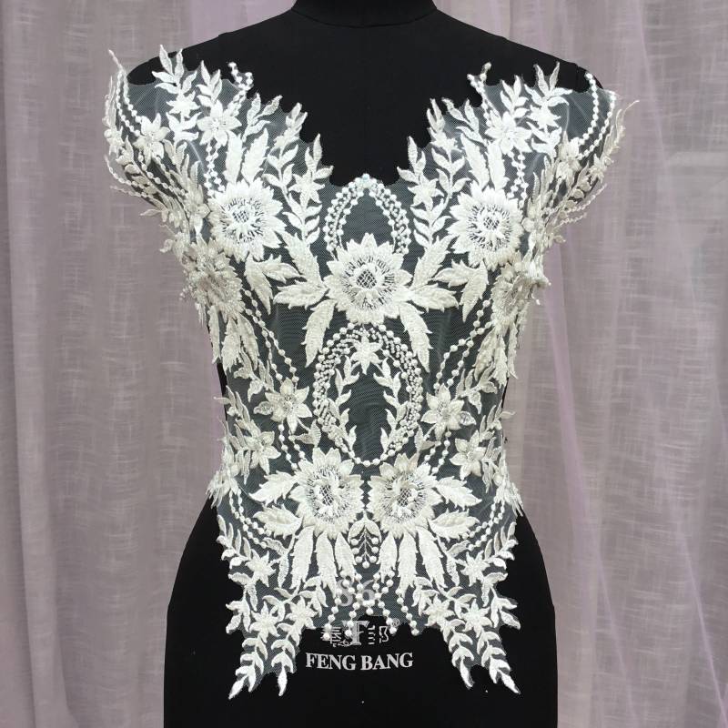 Schwere Perlen Stickerei Lace Applikationen Motiv Zurück Mieder Material Spitze Patch Nähen Auf Braut Hochzeit Kleid Abendkleid Diy 1 Stück Oversize Schwere Perlen Stickerei Lace Applikationen Motiv Zurück Mieder Material Spitze Patch Nähen Auf Braut Hochzeit Kleid Abendkleid Diy 1 Stück Oversize von FeatherCraft20