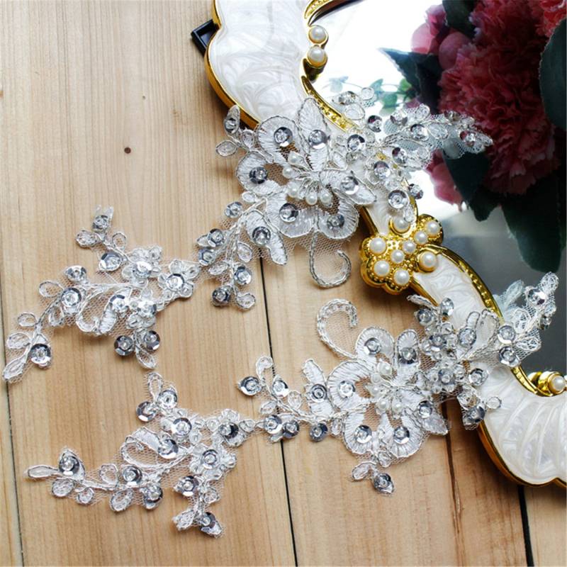 Vintage Stickerei Spitze Applikation Motiv Patch Mit Pailletten Perlen Perle Corded Nähen Auf Braut Hochzeit Kleid Trims Schleier Stoff 1 Paar Vintage Stickerei Spitze Applikation Motiv Patch Mit Pailletten Perlen Perle Corded Nähen Auf Braut Hochzeit Kleid Trims Schleier Stoff 1 Paar von FeatherCraft20