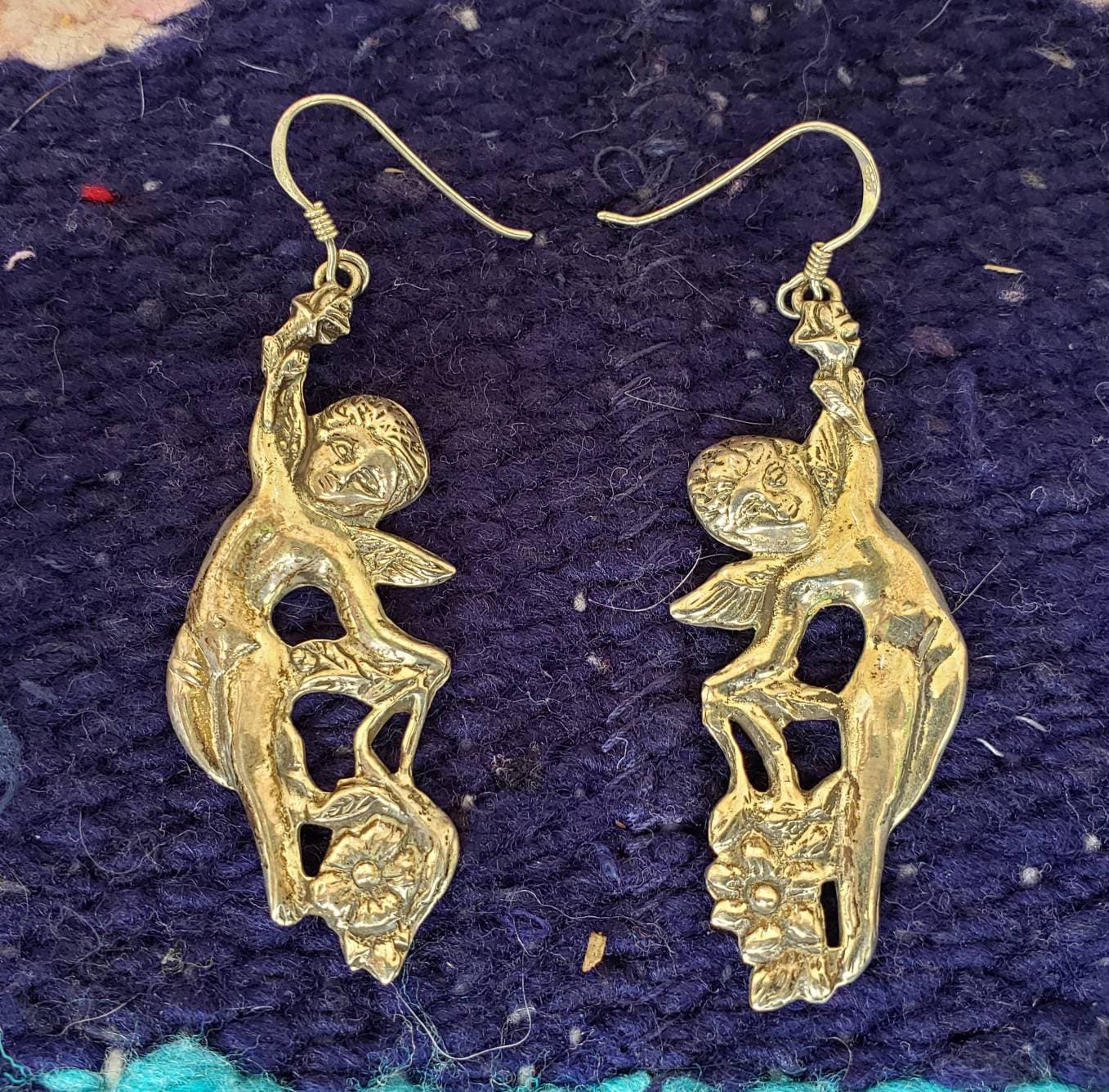 Vintage 1970S Sterling Silber Engels-Ohrringe Vintage 1970S Sterling Silber Engels-Ohrringe von FeathercatEmporium