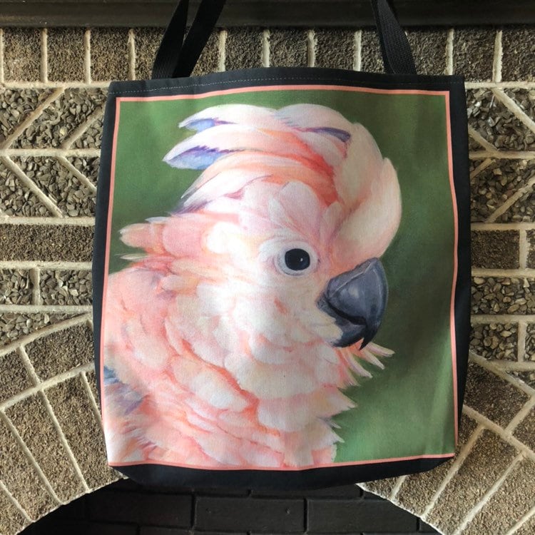 Molukken Kakadu - Wiederverwendbare Einkaufstasche-Mit Original-Artworks von FeathersnFurPortrait