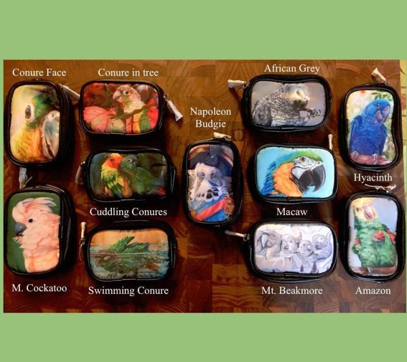 Papagei Art - Leder Geldbörsen von FeathersnFurPortrait