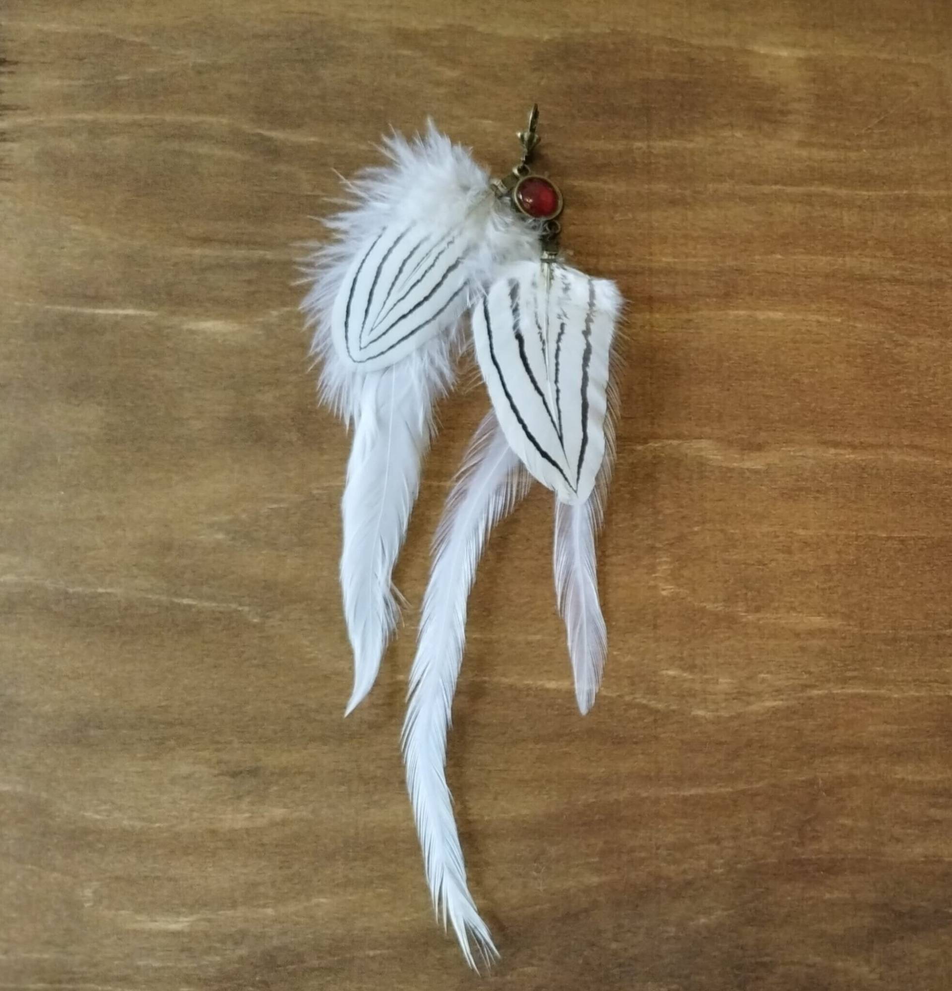 Handgefertigte, Echte Feder Ohrringe Handgefertigte, Echte Feder Ohrringe von Featherstation