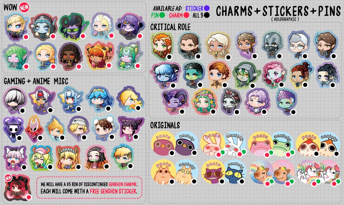 Verschiedene Charms Auflisten Verschiedene Charms Auflisten von FebNebula