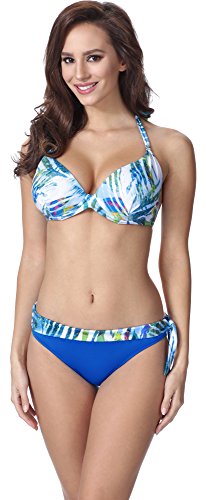 Feba Damen Push Up Bikini F11 (Muster-336, Cup 75E / Unterteil 38) von Feba