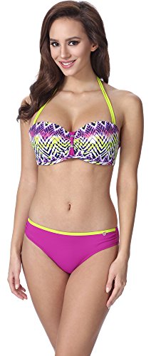 Feba Damen Push Up Bikini F15 (Muster-314, Cup 75D / Unterteil 38) von Feba