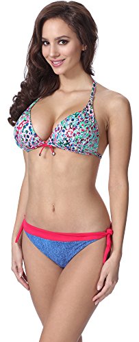 Feba Damen Push Up Bikini F17 (Muster-318, Cup 70B / Unterteil 36) von Feba