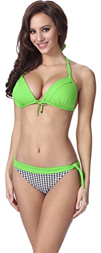 Feba Damen Push Up Bikini F18 (Muster-204, Cup 70D / Unterteil 36) von Feba