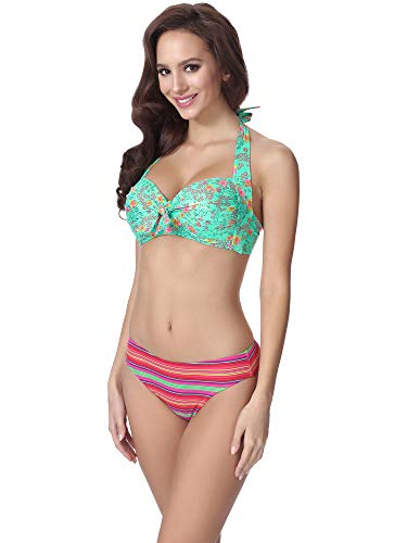 Feba Damen Push Up Bikini F20 (Muster-334, 38) von Feba