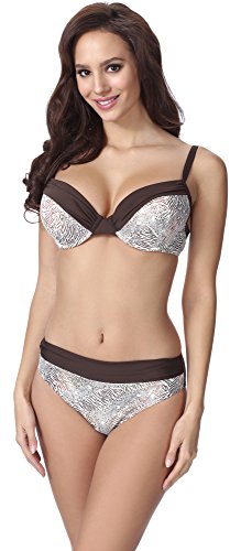 Feba Damen Push Up Bikini F21 (Muster-330, Cup 75F / Unterteil 38) von Feba