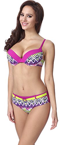 Feba Damen Push Up Bikini F23 2 (Muster-314, Cup 70B / Unterteil 36) von Feba