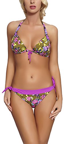 Feba Damen Push Up Bikini Set 191ND1 (Muster-02ZD, Cup 70 E/Unterteil 36) von Feba