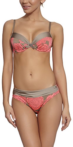 Feba Damen Push Up Bikini Set C1RL1 V2RS4 (Muster-01KF, Cup 70 D/Unterteil 36) von Feba