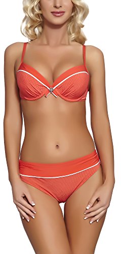 Feba Damen Push Up Bikini Set C1RL1 V2RS4 (Muster-01KS, Cup 70 E/Unterteil 36) von Feba