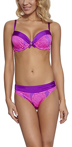 Feba Damen Push Up Bikini Set C1RL1 V2RS4 (Muster-02KF, Cup 70 E/Unterteil 36) von Feba