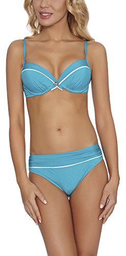 Feba Damen Push Up Bikini Set C1RL1 V2RS4 (Muster-02KS, Cup 75 E/Unterteil 38) von Feba