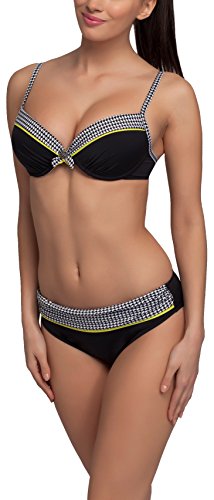 Feba Damen Push Up Bikini Set C1RL1 V2RS4 (Muster-15DK, Cup 70 E/Unterteil 36) von Feba