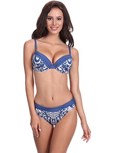 Feba Damen Push Up Bikini Set C1RL1 V2RS4 (Muster-425, Cup 80 E/Unterteil 40) von Feba