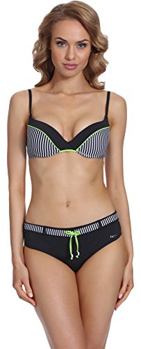 Feba Damen Push Up Bikini mit Shorts 1N61 (Muster-46DK, Cup 70 D/Unterteil 36) von Feba