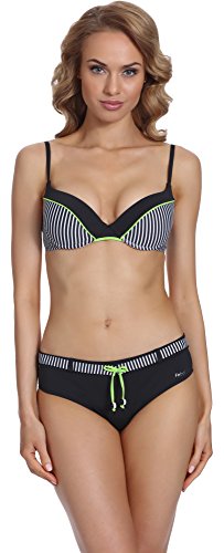 Feba Damen Push Up Bikini mit Shorts 1N61 (Muster-46DK, Cup 75 C/Unterteil 38) von Feba