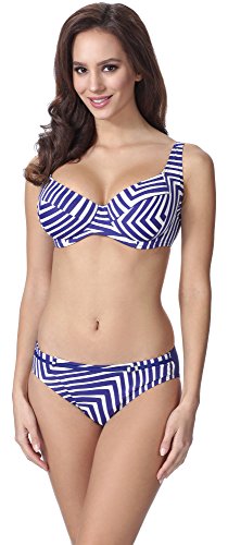 Feba Figurformender Damen Bikini F07 (Muster-12DK, Cup 75E / Unterteil 38) von Feba