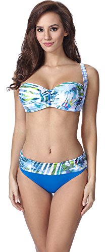 Feba Figurformender Damen Bikini F13 2 (Muster-336, Cup 70G / Unterteil 36) von Feba