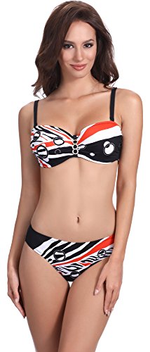 Feba Figurformender Damen Bikini S2L2N1 (Muster-443, Cup 75 F/Unterteil 38) von Feba