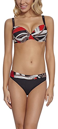 Feba Figurformender Damen Push Up Bikini D1N32L1 (Muster-13DK, Cup 70 F/Unterteil 36) von Feba