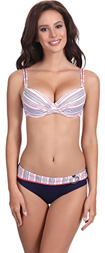 Feba Figurformender Damen Push Up Bikini D1N32L1 (Muster-400, Cup 70 E/Unterteil 36) von Feba