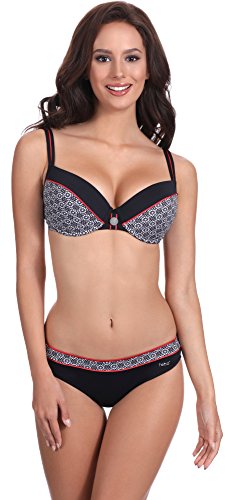 Feba Figurformender Damen Push Up Bikini D1N32L1 (Muster-428, Cup 70 E/Unterteil 36) von Feba