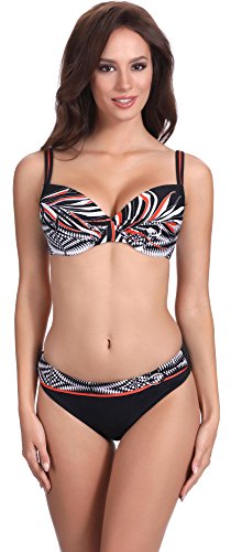 Feba Figurformender Damen Push Up Bikini D1N32L1 (Muster-442, Cup 75 C/Unterteil 38) von Feba