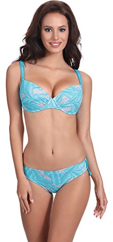 Feba Figurformender Damen Push Up Bikini D1N32L1V2RS4 (Muster-411, Cup 70 F/Unterteil 36) von Feba