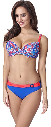 Feba Figurformender Damen Push Up Bikini F01 (Muster-304, Cup 70D / Unterteil 36) von Feba