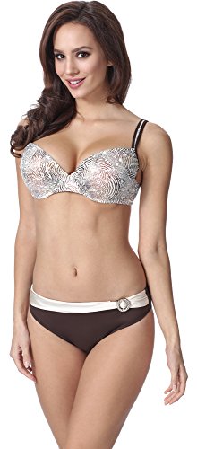 Feba Figurformender Damen Push Up Bikini F01 (Muster-330, Cup 70E / Unterteil 36) von Feba