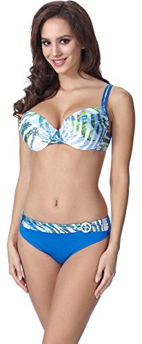 Feba Figurformender Damen Push Up Bikini F01 (Muster-336, Cup 70D / Unterteil 36) von Feba