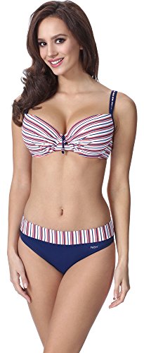 Feba Figurformender Damen Push Up Bikini F01A (Muster-332, Cup 70E / Unterteil 36) von Feba