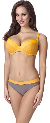 Feba Figurformender Damen Push Up Bikini F02 (Muster-341, Cup 75H / Unterteil 38) von Feba