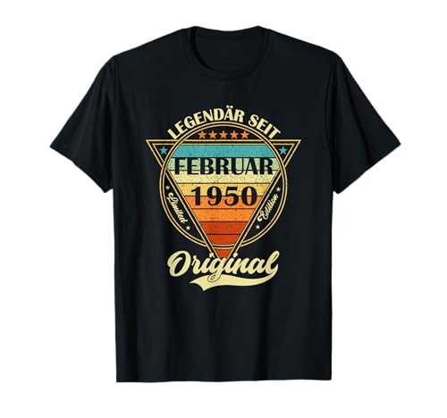 Damen Legendär seit Februar 1950 75.Geburtstag Junge 75 Jahr T-Shirt Damen Legendär seit Februar 1950 75.Geburtstag Junge 75 Jahr T-Shirt von Februar Jahrgang 1950 Geburtstag