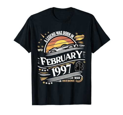A Legend Was Born In Februar 1997 Awesome Man Boy Birthday T-Shirt A Legend Was Born In Februar 1997 Awesome Man Boy Birthday T-Shirt von February 1997 Birthday Legendary Since 1997 Men