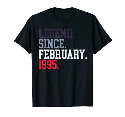 Legende seit Februar 1995 Für Männer Frauen Februar 1995 T-Shirt Legende seit Februar 1995 Für Männer Frauen Februar 1995 T-Shirt von February Birthday Shirts For Women 1995 Men 1995
