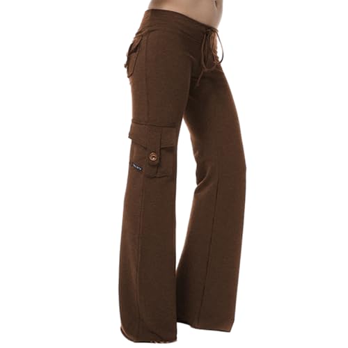 Cargohose für Damen mit weitem Bein – lässige Wanderhose für Damen mit Taschen, Cargo-Sweathose für Damen, Mädchen, Streetwear, Alltagskleidung Fecfucy von Fecfucy