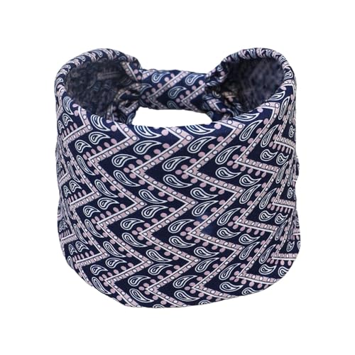 Fecfucy Böhmisches Stirnband | Rutschfeste breite Boho-Stirnbänder,Twist-Haar-Accessoires, überkreuzte Stirnbänder, Sport-Kopfbedeckungen für Geburtstagsgeschenke von Fecfucy