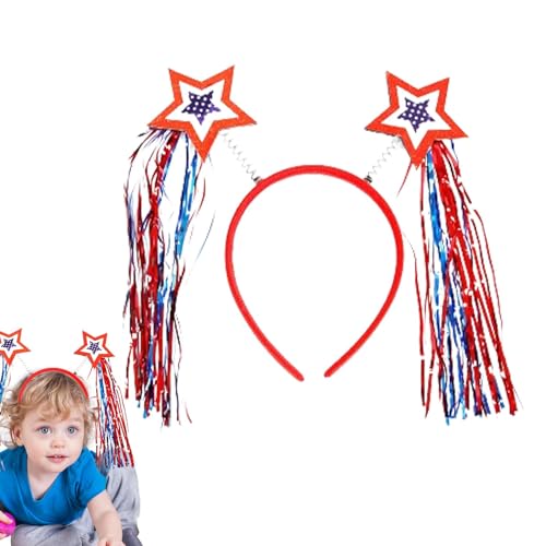 Fecfucy Patriotisches Stirnband, 4. Juli-Stirnbänder - Niedlicher Haarreifen für den Unabhängigkeitstag,Patriotisches Partyzubehör, Partyzubehör, Dekorationen zum Feiern der Freiheit von Fecfucy